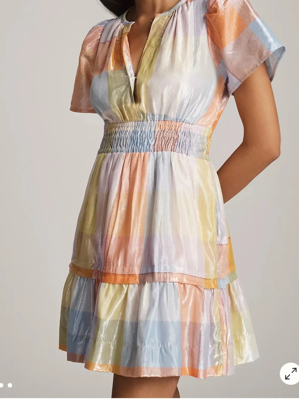 Anthropologie The Somerset Mini Dress: Metallic Edition